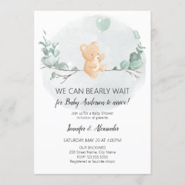 Beer en eucalyptus baby shower kaart