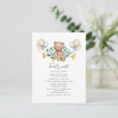 Beer en Eucalyptus Greenery Couples Baby shower Uitnodiging Briefkaart (Staand voorkant)