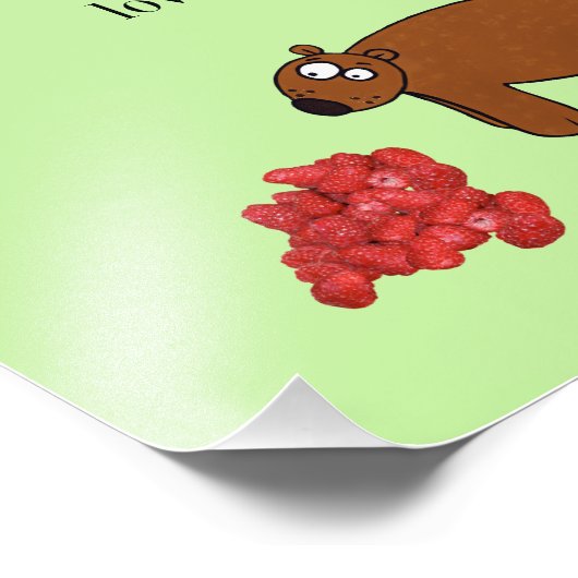 Beer en frambozen foto afdruk (Hoek)