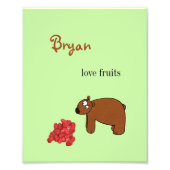 Beer en frambozen foto afdruk (Voorkant)