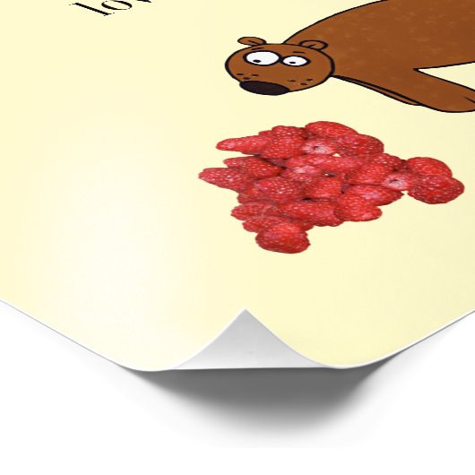 Beer en frambozen foto afdruk (Hoek)