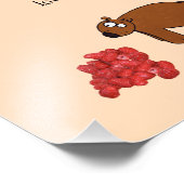 Beer en frambozen foto afdruk (Hoek)