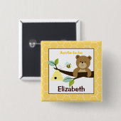 Beer en Gepersonaliseerd bijennaam, Button (Voorkant /achterkant)