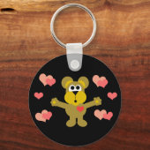 Beer en hart Sleutelhanger (Voorkant)