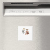 Beer En Herten Gesprek Grappig Wilde Dieren Design Magneet (Insitu (Vaatwasser))
