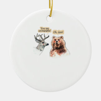 Beer En Hertengesprek Grappig Wilde Dierenornament Keramisch Ornament