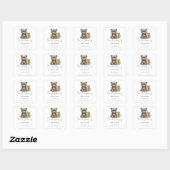 Beer en honing - Baby Shower-boekplaat Vierkante Sticker (Vel)