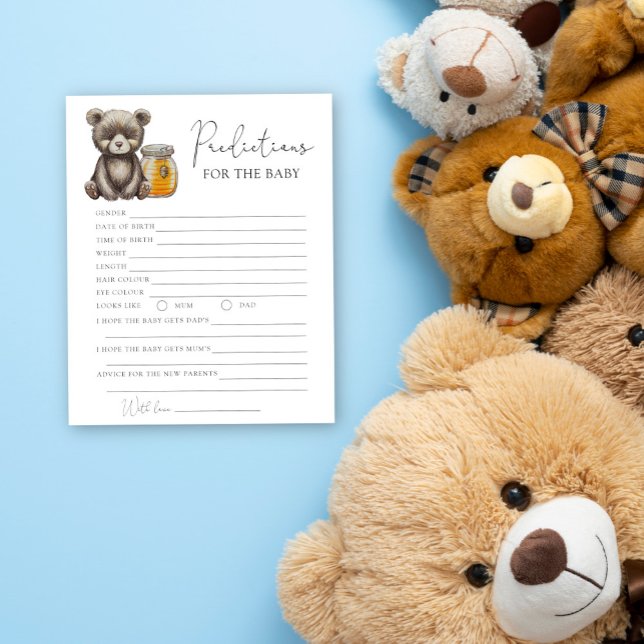 Beer en honing - voorspellingen en wensen voor bab (Creator heeft geüpload)