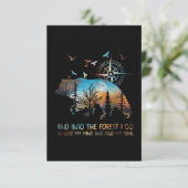 Beer en in het bos ga ik mijn geest verliezen bedankkaart (Staand voorkant)