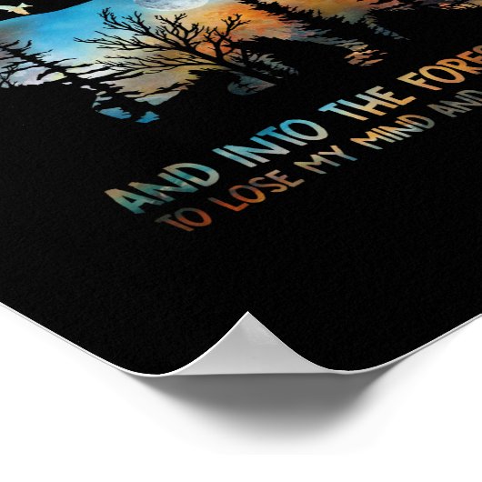 Beer en in het bos ga ik mijn geest verliezen en poster (Hoek)