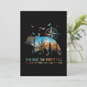 Beer en in het bos ga ik mijn geest verliezen kaart (Staand voorkant)