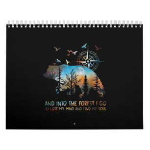 Beer en in het bos ga ik mijn geest verliezen kalender