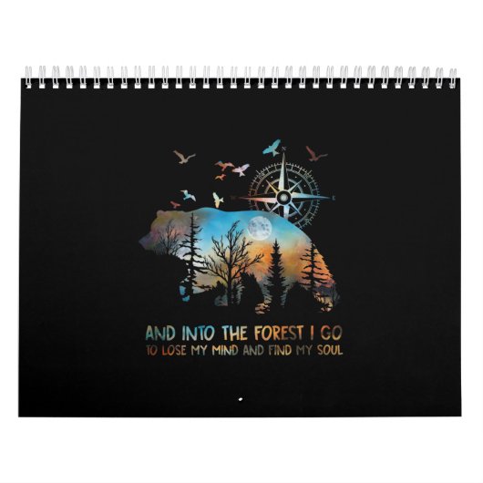 Beer en in het bos ga ik mijn geest verliezen kalender (Hoes)