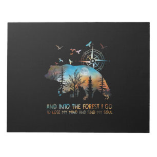 Beer en in het bos ga ik mijn geest verliezen notitieblok