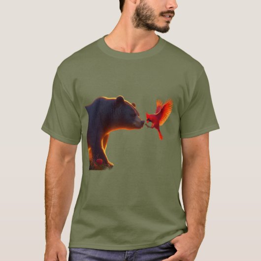 Beer en kardinaal t-shirt (Voorkant)