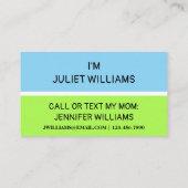 Beer en Kat afspeeldatum afspeelkaart bevestigen Visitekaartje (Achterkant)