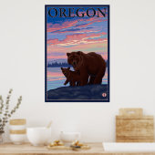 Beer en kauwen - Oregon Poster (Keuken)