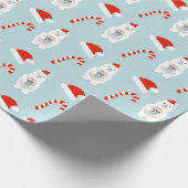 Beer en kerst met warme cacao cadeaupapier (Hoek)