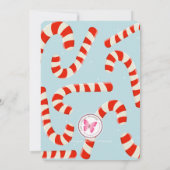 Beer en kerst met warme cacao kaart (Achterkant)