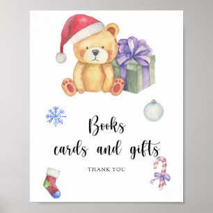 Beer en kerstcadeau - boeken kaarten en cadeaus po poster