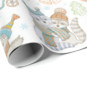 Beer en kerstpatronen cadeaupapier (Rol Hoek)