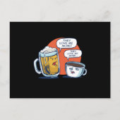 Beer en koffie Arguing Briefkaart (Voorkant)