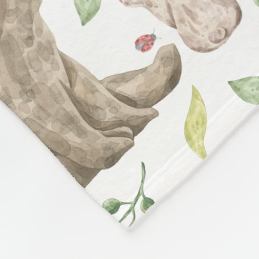 Beer en konijn (bos) fleece deken (Hoek)