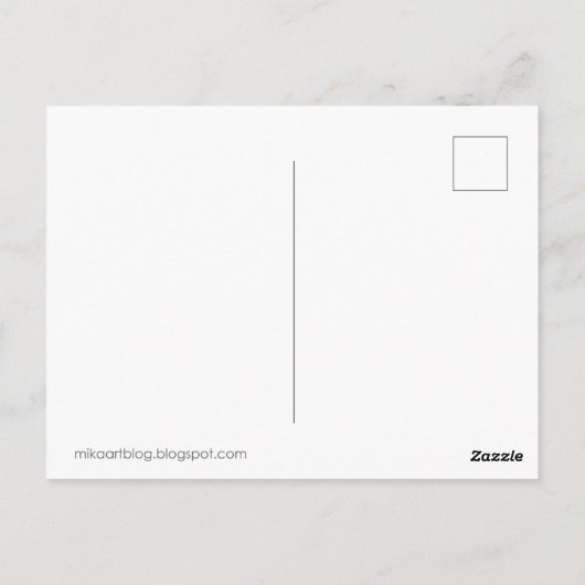 Beer en Konijn Gelukkig Bosdier Schattige Kunst Briefkaart (Achterkant)