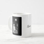 Beer en konijn in Moonlight Romantische aangepaste Koffiemok (Voorkant links)