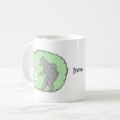 Beer- en konijnenkonijnendansen op maat koffiemok (Voorkant links)