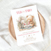 Beer en konijnenthee voor twee partijuitnodiging kaart