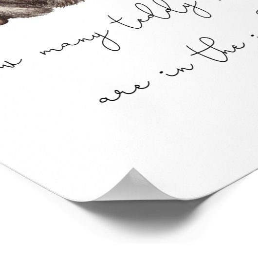 Beer en kruithoning - Raad hoeveel teddyberen Poster (Hoek)