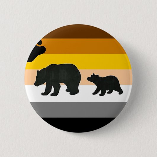 Beer en kubusPride Ronde Button 5,7 Cm (Voorkant)