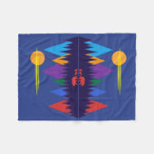 Beer en kubussen fleece deken (Voorkant (Horizontaal))