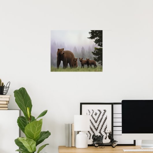 Beer en kubussen poster (Thuiskantoor)