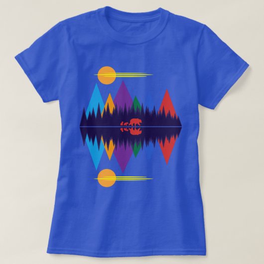 Beer en kubussen t-shirt (Design voorkant)