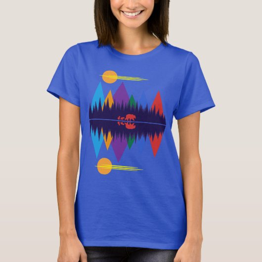 Beer en kubussen t-shirt (Voorkant)