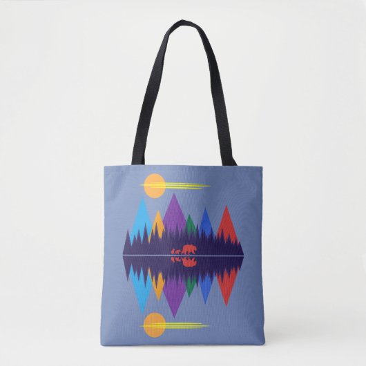Beer en kubussen tote bag (Voorkant)