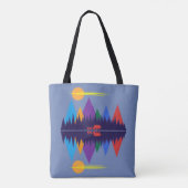 Beer en kubussen tote bag (Achterkant)
