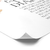 Beer en laat-nachtklezer Baby shower bijen Poster (Hoek)