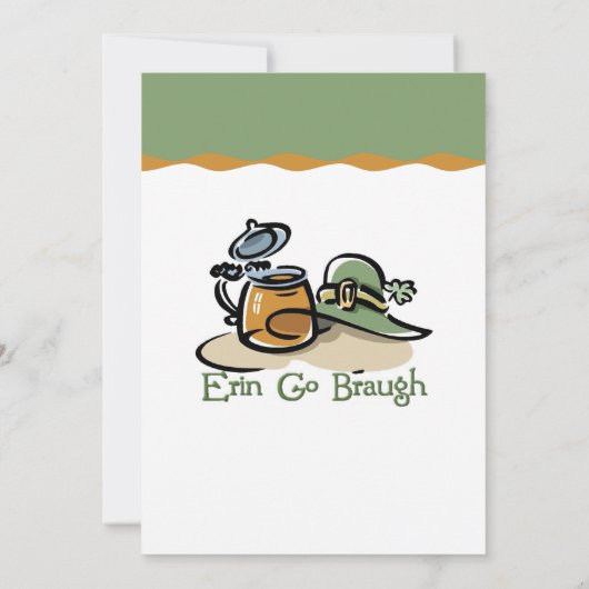 Beer en Leprechaun Kaart (Achterkant)