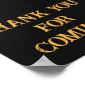 Beer en luiers Baby shower Bedankt voor het komen Poster (Hoek)