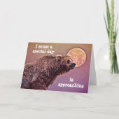 Beer en Moon Birthday Kaart (Voorkant)