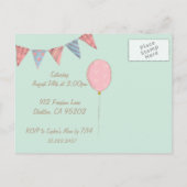 Beer en muis - Birthday - uitnodiging (Achterkant)