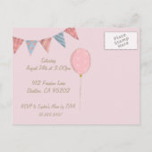 Beer en muis - Birthday - uitnodiging (Achterkant)