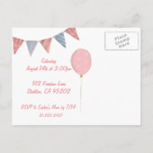 Beer en muis - Birthday - uitnodiging (Achterkant)