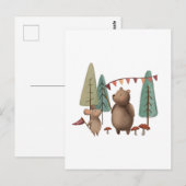 Beer en muis van bosgebieden briefkaart (Voorkant / Achterkant)
