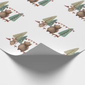 Beer en muis van bosgebieden cadeaupapier (Hoek)