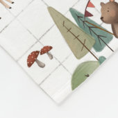 Beer en muis van bosgebieden fleece deken (Hoek)