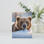 Beer en Natuur wand Briefkaart (Staand voorkant)